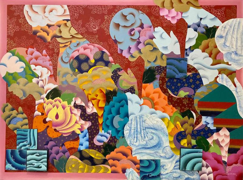Om Mani Padme Hum | Acrylic on Canvas | 36” X 48” | 2019
