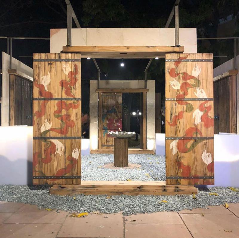 Dvaraa Viraha - Installation | Sleeper Wood, Stone & Gravel | 2018